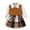 Brown, variant on Toddler Girls Outfits Girls Puff Sleeve Knit Ribbed Shirt Tops Skirt Set Kids Fall Winter Clothes Kids Christmas Outfits Girls(Brown,4-5 Years)