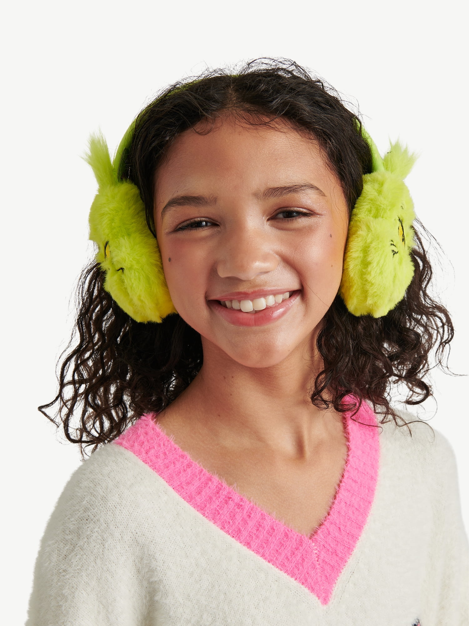 Justice Girls x Dr. Seuss' The Grinch Faux Fur Earmuffs, Green
