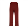 thumbnail image 6 of CFLVAEK Barrel Sweatpants Women with Pockets Loose Fit Wide Leg Sweatpant Plain High Waisted Baggy Lounge Pants Wine L, 6 of 7