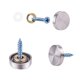thumbnail image 1 of Juego de 20 clavos de tapa de tornillo de espejo decorativo de acero inoxidable de 16 mm (cilíndricos) Banban, 1 of 2