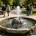 thumbnail image 4 of Outdoor Bird Bath with Solar for Garden Patio Yard Polyresin Design Attract, 4 of 6