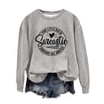 thumbnail image 2 of WTXUE English Printed Your Little Of Sarcastic Sunshine Has Arrived Round Neck Simple Retro Hoodless Sweatshirt Relaxed Fit Sweatshirts & Hoodies (Women's) Size 4XL, 2 of 7