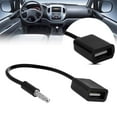 Clerance! White USB female to 3.5MM U disk connection 12V car CD player