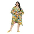 thumbnail image 2 of Oussum Women's Plus Size Kaftan Short Tunic ¾ Sleeve Kimono Caftan Dresses Online, 2 of 8