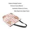 thumbnail image 3 of FORMRS Womens Canvas Tote Bag with Zipper Inner Pocket Shoulder Handbag, Pink Candy House, 3 of 7