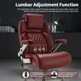 thumbnail image 6 of Big and Tall Office Chair 700lbs - Adjustable Headrest&Lumbar Support, 3D Flip Arms, Large Wheels &Heavy Duty Metal Base, Ergonomic High Back Computer Chair Desk Chair, Thick Padded Extra Wide Seat, 6 of 9