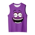 thumbnail image 4 of Girls Boys Tank Tops Quick Dry Graphic Athletic Basketball Undershirts Kids Purple Sleeveless Shirts for Summer Beach Blouse 13-14 Years, 4 of 5