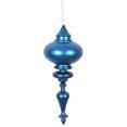 thumbnail image 1 of Vickerman N175002D 8,7 x 3,5 Po Ornement Final Bleu Mat - 3 par Sac, 1 of 2