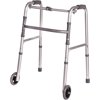 DMI Lightweight Folding Walker with Single Release, Adjustable Height, No Assembly