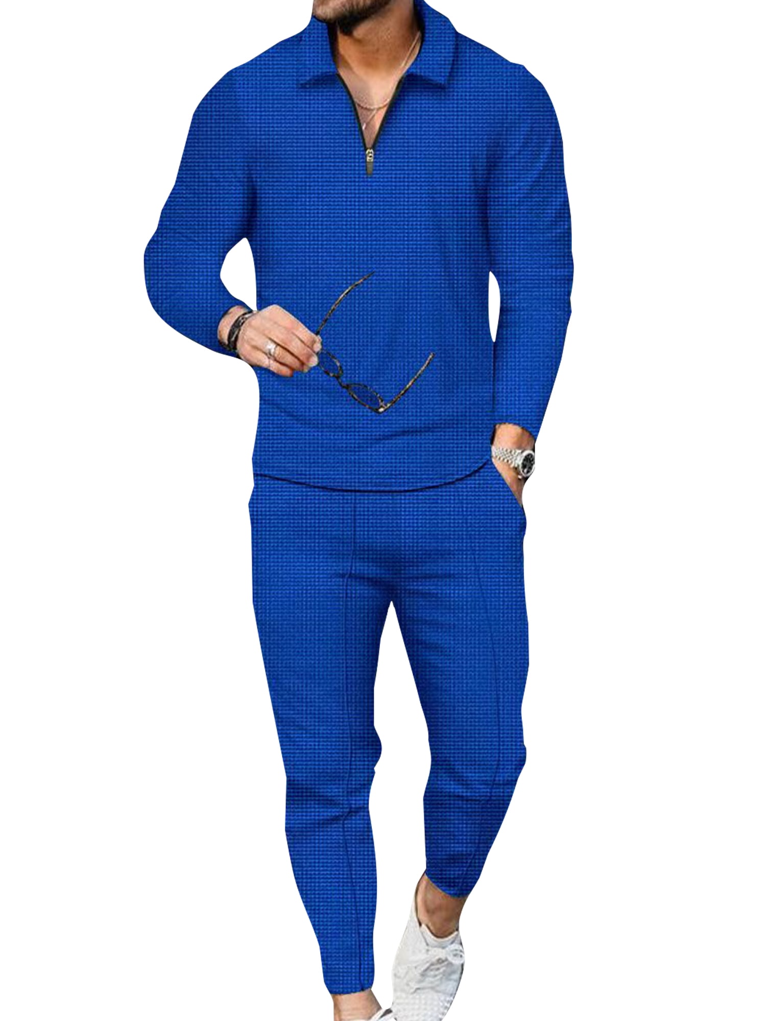 Grianlook Men Sweatshirts+Pant Outfits Two Pieces Jogger Sets Long