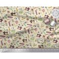 thumbnail image 3 of Soimoi Polyester Crepe Fabric Scissor,Buttons & Machine Sewing Fabric Prints by Yard 42 Inch Wide, 3 of 3
