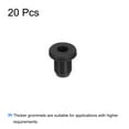 thumbnail image 3 of Unique Bargains Rubber Grommet Mount Dia 13/64' (5mm) Round T Type for Wire Protection 20 Pack, 3 of 5