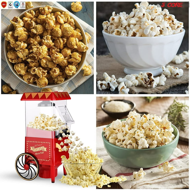 VEVOR Popcorn Popper Machine 8 oz/0.5 lbs 48 Cups Capacity Popcorn Maker  Cart 850W Red, Suitable for Party or Office - Yahoo Shopping