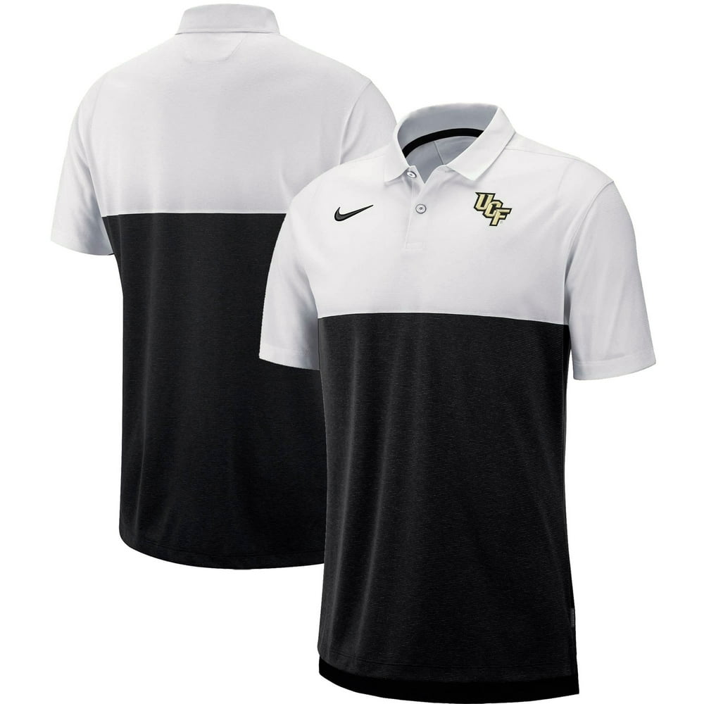 UCF Knights Nike Sideline Early Season Performance Polo - Black/White ...