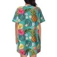 thumbnail image 3 of Bixox Women's Pineapple Printed Pajama Set 2 Piece Lounge Set Top and Shorts Soft Pajamas, Shorts with Pockets, 3 of 7