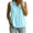 *0030-Sky Blue, variant on Linen Shirts for Women Summer Empire Waist Cotton Button Peplum Blouse Casual Plus Size Lightweight Gauze Tunic Tops