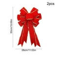 thumbnail image 2 of 2 Pcs Large Red Bows for Christmas Tree Topper, Pre-Lit Wreath Bow Light Up Decorations for Holiday Home Festive Decoration, 2 of 5