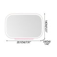 thumbnail image 2 of WNFJR Magnetic Locker Mirror Locker Accessories Rectangular Mirror for Girls and Boys for School Locker, Bathroom, Household Refrigerator, Workshop Toolbox or Cabinet, 2 of 4