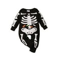 thumbnail image 3 of Newborn Halloween Romper 3M  6M 12M 18M Baby Girl Boy Skeleton Jumpsuit Long Sleeve O-Neck Halloween One-Piece Outfit, 3 of 10