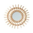 thumbnail image 1 of Rattan Innovative Art Decoration Round Makeup Mirror Dressing Bathroom Wall Hanging Mirror, 1 of 6