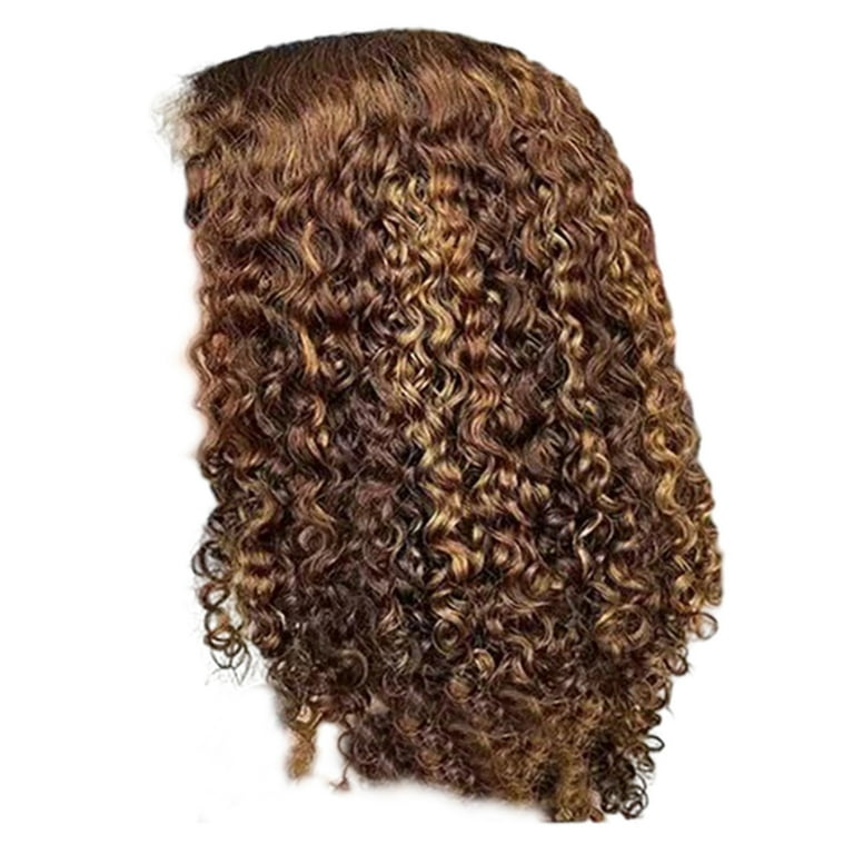 Dengmore Brown Curly Wig Deep Wave Curly Hair Wigs 360 Lace  display picture 3
