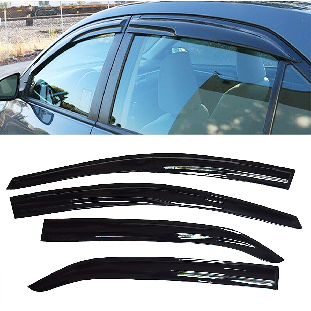 Fit for Toyota Corolla 2014-2018 Window Vent Visor Rain Deflector Sun Guard (4 Pcs)
