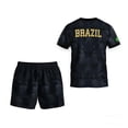 thumbnail image 4 of Brazil Soccer Jersey Outfits for Kids Boys Girls Shorts Athletic Outfit For Youth Sports Team Training Play Football Clothes Set 3-14 Years, 4 of 5
