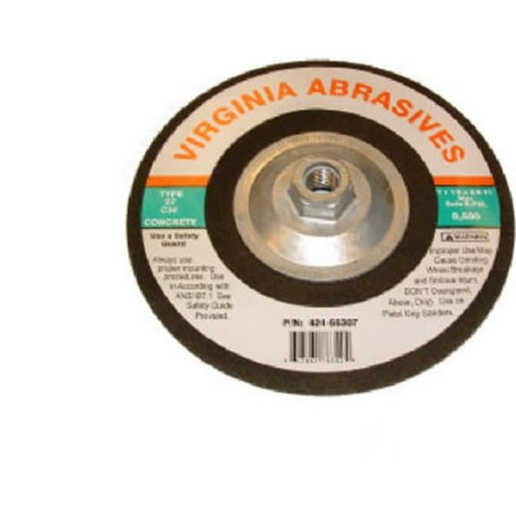 Virginia Abrasives 424-55307 7 x 0.12 x 0.62-11 in. Concrete Grinding Wheel