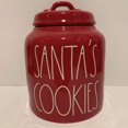 thumbnail image 1 of Rae Dunn SANTA'S COOKIES Canister allside red ceramic - Christmas themed, 1 of 2