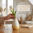 thumbnail image 4 of Unique Bargains Mini Ceramic Ribbed Bud Vase for Flower Yellow 2.8"L x 2.8"W x 4.3"H, 4 of 6