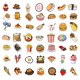 thumbnail image 5 of Jinsinto Cute Food Vinyl Stickers Pack for Water Bottles, Waterproof, Matte, 100 Pieces, 5 of 5