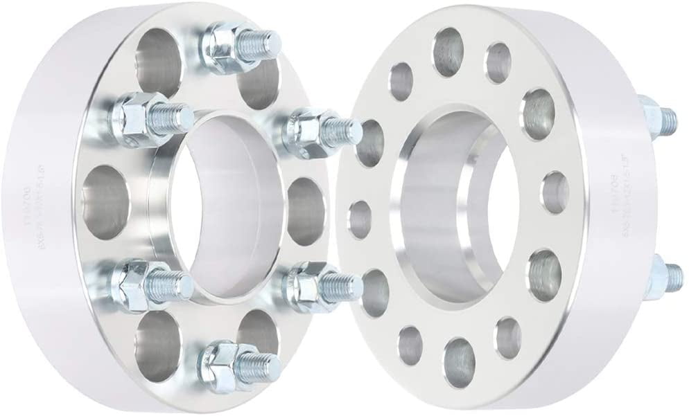 SCITOO 2X 6x5 12x1.5 78.1mm 1.5 Wheel Spacers 6 lug Silver fits for 2002-2006 for GMC Envoy XL 2002-2009 for Chevrolet Trailblazer SCITOO 2X 6x5 12x1.5 78.1mm 1.5 Wheel Spacers 6 lug Silver fits for 2002-2006 for GMC Envoy XL 2002-2009 for Chevrolet Trailblazer