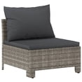 thumbnail image 5 of vidaXL 7 Piece Garden Lounge Set with Cushions Grey Poly Rattan, 5 of 5
