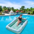 thumbnail image 2 of T-50 G Single Person Inflatable Floating Bed Maple Leaf Design Foldable For Pool Beach Pvc Material Portable Comfortable Lounge Chair, 2 of 6