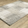 thumbnail image 3 of Woven Trends Velvet - 081V4 - Classic Casual Style Distressed Geometric Pattern, Stain and Fade Resistant, Hallway, Entryway, Office, Polypropylene Flat Woven Runner Rug in Beige - 2' x 8', 3 of 3