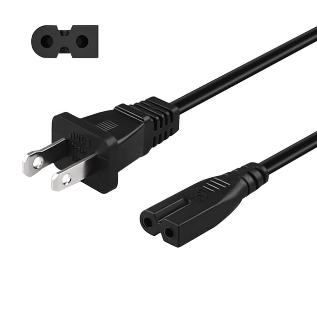 Cable de alimentación para máquina de coser, 3 m, FNKTQL, 2 clavijas, para Brother, etc.