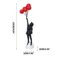 thumbnail image 2 of Xihbxyly Escultura de Resina de Niña, Figura de Corazón Inspirada En Banksy, Elegante Decoración para El Hogar, Adorno Único para El Salón, Regalo Ideal para Cualquier Ocasión, Diseño Compacto y Dura, 2 of 2