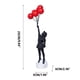 thumbnail image 5 of Precios Inmejorables, Linda chica con figura de resina escultura estatua para decoración del hogar Estatua de Banksy Chica con corazón Figura escultura estantería decoración Akmoler, 5 of 8