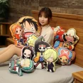 thumbnail image 3 of Almohada de dibujos animados Luffy Roronoa Zoro Sanji Chopper, juguetes de peluche de Anime, almohada de cojín, regalo de Navidad para niños, 1 pieza, 3 of 5