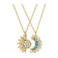 thumbnail image 2 of SmartBy 1 Set Sun And Moon Necklaces Couples Matching Necklaces Rhinestone Sun Moon Pendant Necklaces Gift for Valentine's Day Anniversary, 2 of 7