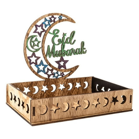 

Food Serving Tray Islam Eid Moon Star Shape Pastry Tray | Table Decoration Food Serving Tray for DIY Home Dessert Cupcake Rustic Biscuit Snack