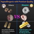 thumbnail image 4 of Silver Replacement Screw Earring Backs Secure for Diamond Studs, 3 Pairs 18K Gold Hypoallergenic Screwbacks Locking for Threaded Post 0.032'', 4 of 5