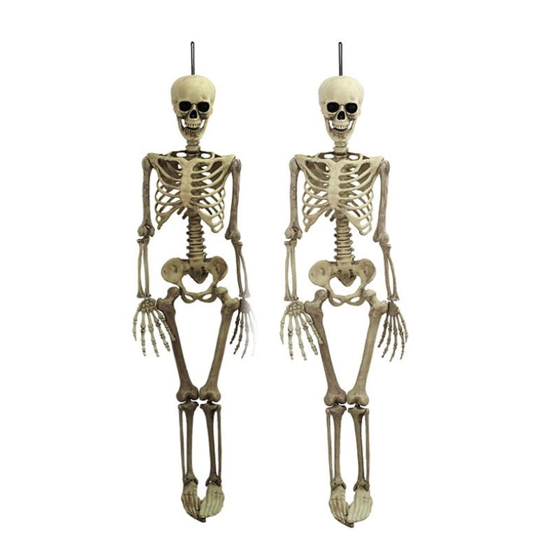 38*12CM Halloween Haunted House Hanging Skeleton Props Decoration 