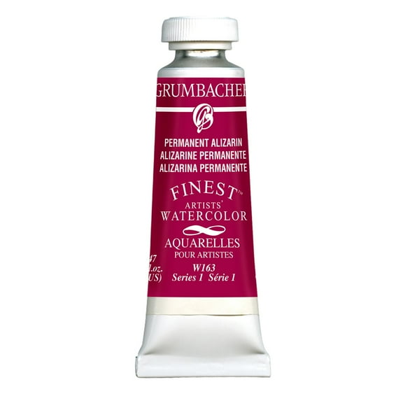 Grumbacher Finest Artists' Watercolor, 14ml Tube, Permanent Alizarin
