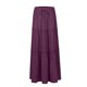 thumbnail image 4 of falda de cintura elástica de color sólido de moda para mujer falda larga suelta casual de cintura alta con lazo púrpura / xl, 4 of 6