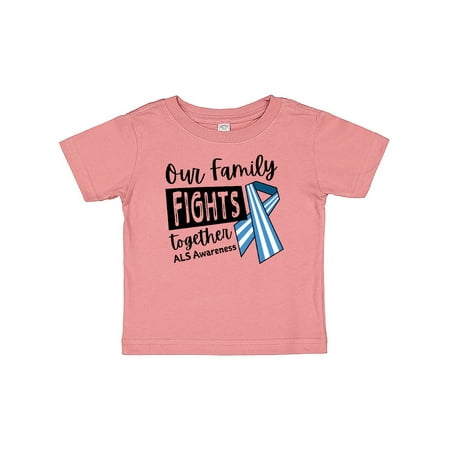 

Inktastic Our Family Fights Together ALS Awareness Gift Baby Boy or Baby Girl T-Shirt