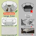 thumbnail image 3 of Corral para Mascotas Pawaboo para Animales Pequeños Impermeable con Estructura de Acero Gris, 3 of 8