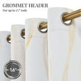 thumbnail image 6 of ZOPZO Blackout Curtains, Thermal Insulated, Bright White, 52W x 63L Inch, Room Darkening Drapes with Golden Wave Print for Bedroom Living Room, 6 of 6
