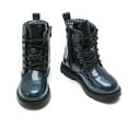 thumbnail image 3 of kkdom Boys Girls Kids Combat Boots Unisex Blue 11.5 Little Kid, 3 of 7