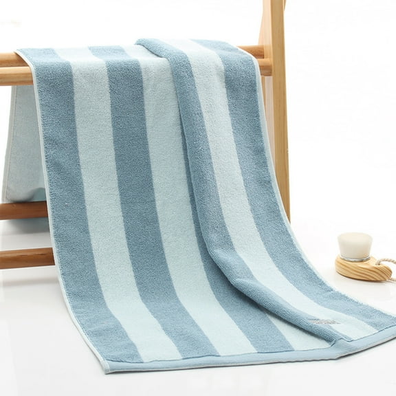 Soft Thick Absorbent Bath Towel 35x16 Inch Large Striped Beach Pool Yoga Gym Towel-Dry Shower Towel for Home,Hotel & Spa Use